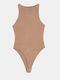 Ärmelloser Bodysuit Beige Beige