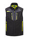Portwest Men's Waterproof Softshell Safety Vest with Reflective Tapes Black