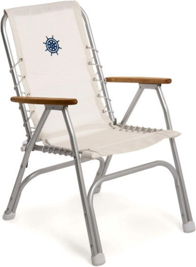 Forma Scaun De Plajă Din Aluminiu Alb 92x47x41 Cm