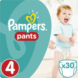 Pampers Πάνες Βρακάκι Pants No. 4 για 9-15kg 30τμχ