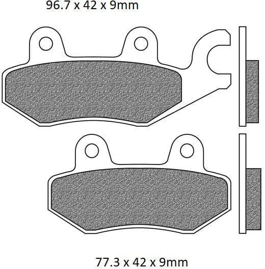 Brake Pad Set Fa165 Organic Modenas Genuine118088