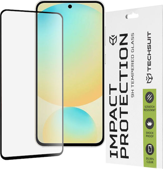 Techsuit Adeziv complet Full Face Tempered Glass Negru (Galaxy S24 FE)