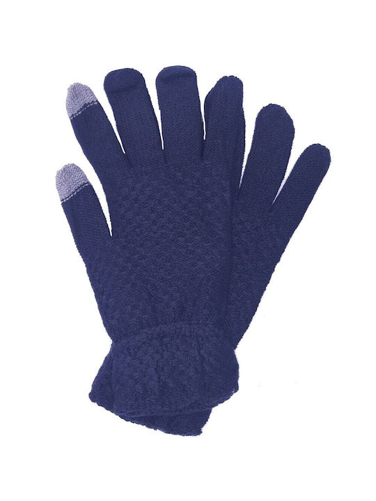 Unisex Knitted Touch Gloves Blue