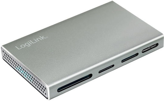 LogiLink Card Reader USB 3.2 για SD/microSD Ασημί