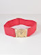 Wide Elastic Women's Belt Fuchsia