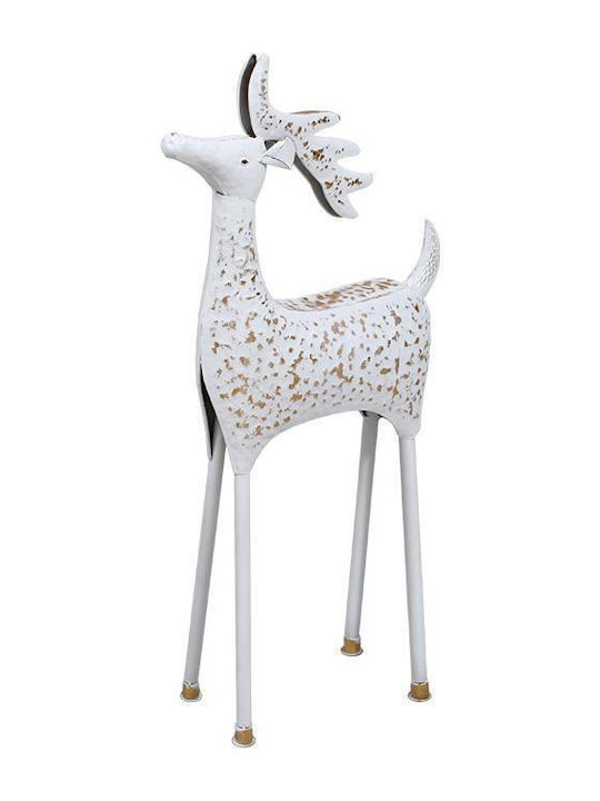 Fylliana Christmas Metal Figure Reindeer White Height 88cm Decorative