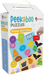 Puzzle pentru Copii cu Îmbinări Forme și Culori 18buc Pop Corn Games & Puzzles