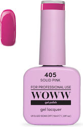 Woww Gel Lacquer Uv & Led Soak Off Roz Solid 405 10ml