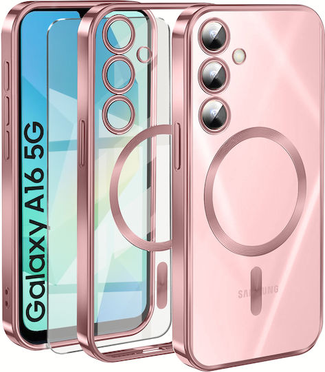 Samsung Galaxy A16 Elektro Magsafe Hülle Pink + Displayschutzglas
