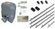 Doorado Σετ Μοτέρ Συρόμενης Γκαραζόπορτας Slg600-kit361 3 Τηλεχειριστήρια 6 Μέτρα Κρεμαγιέρα Φωτοκύτταρα Ενσύρματα