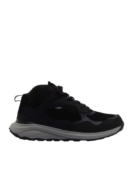Jack Wolfskin Camp Fever Texapore Mid Pentru Bărbați Încălțăminte De Drumeție Tip Botine Impermeabile Negre