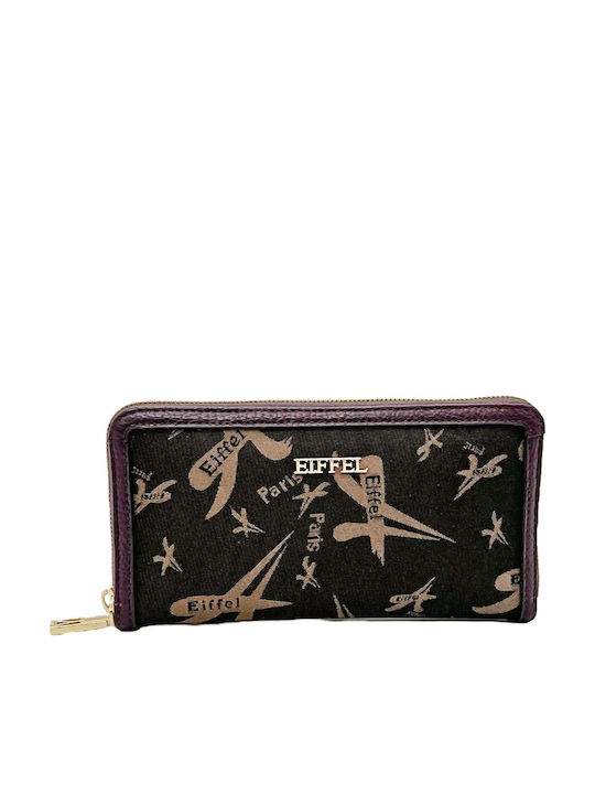Large Fabric Women's Wallet Classic Brown