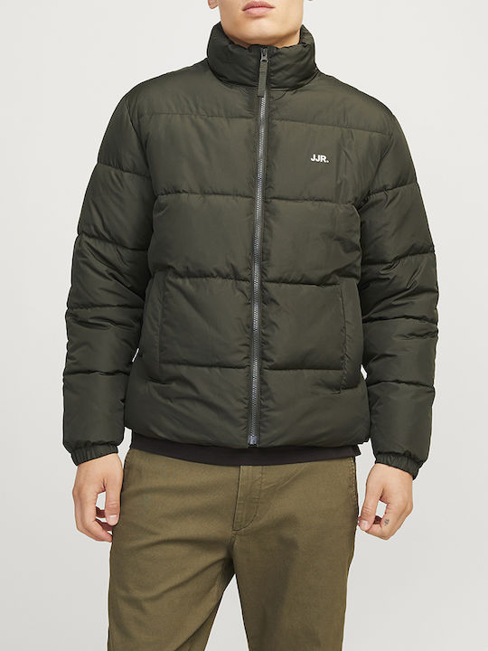 Winter Jacket Puffer Windproof Dark Green