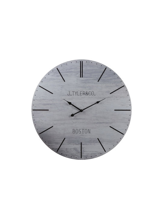 Zeit Wall Clock Wooden Gray Ø61cm