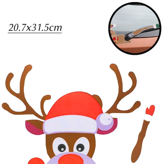 Christmas for Window with Design Τάρανδους