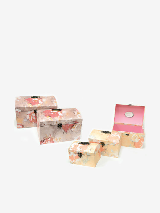 Paper Pack Plastic Storage Box with Lid Pink 1pcs