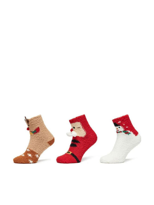 Only Women's Christmas Socks High Risk Red 3Pack