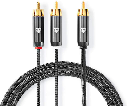 Nedis Profigold Cablu RCA de sex masculin - 2x RCA de sex masculin 3m