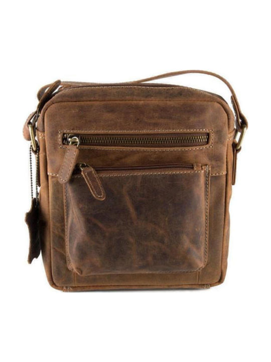 Leather Men's Bag Shoulder / Crossbody Tabac Brown
