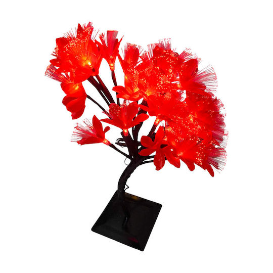 cu lumină LED Decorațiune de Crăciun Braduleț 35cm. Electrică Roșu De masă