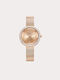 Chrysothemiss Women's Watch with Pink Gold Metal Bracelet