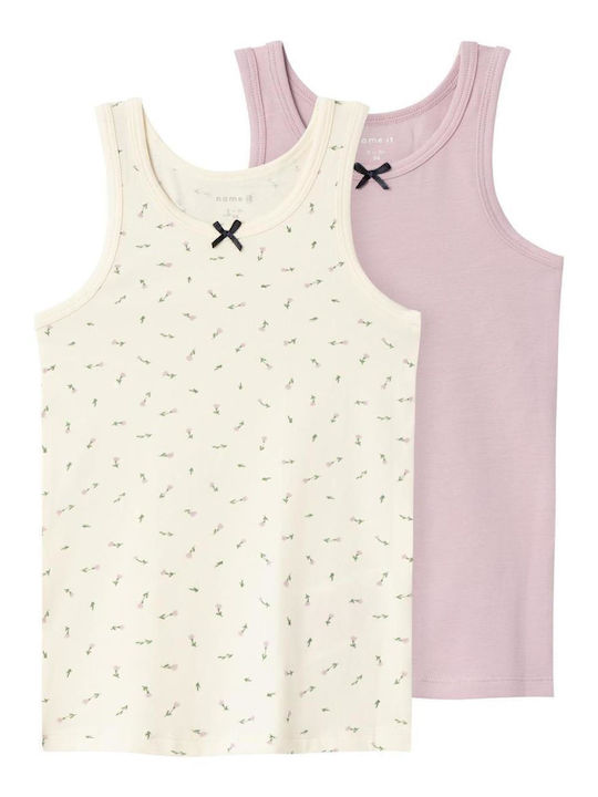 Name It Set of Kids' Undershirts Sleeveless Buttercream 2pcs