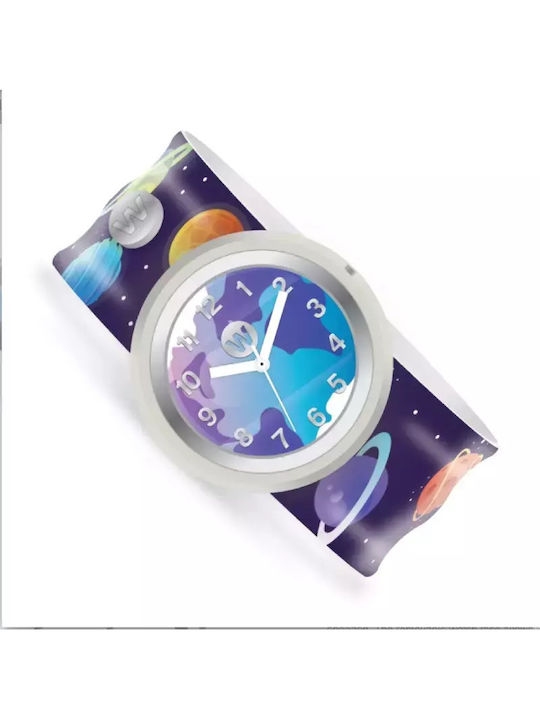 Watchitude Kinder-Analoguhr Deep Space mit Kautschuk/Plastikarmband Mehrfarbig