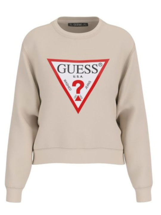 Guess Γυναικείο Φούτερ Μπεζ
