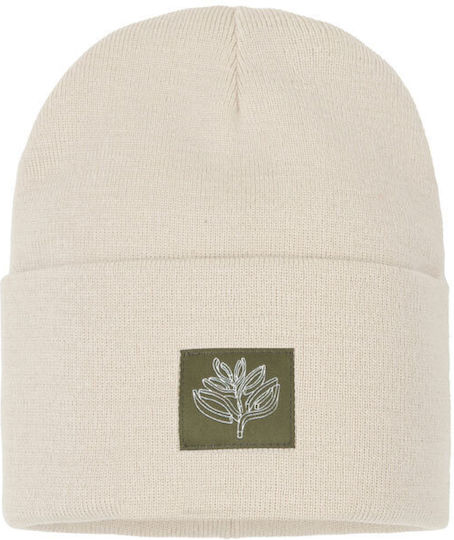 Beanie Unisex Σκούφος Πλεκτός σε Εκρού χρώμα