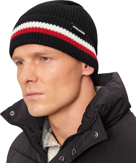 Beanie Ανδρικός Σκούφος Πλεκτός σε Μαύρο χρώμα