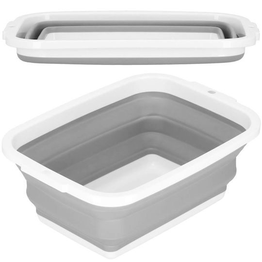 Folding Basin Rectangular 40x29x15cm. Capacity 8.5lt White