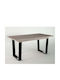 Hephaestus Dining Room Table Extendable Wooden with Metal Frame Ash Grey 160(+40) x 90 x 80 cm