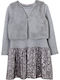 Children's Dress with Sequins Gray