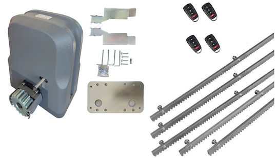 Doorado Σετ Μοτέρ Συρόμενης Γκαραζόπορτας Slg600-kit450 4 Τηλεχειριστήρια 5 Μέτρα Κρεμαγιέρα