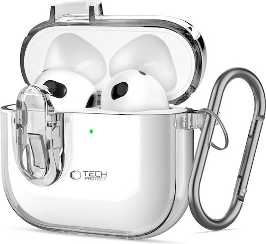 Tech-Protect Slim Hook Hülle Kunststoff mit Haken Clear für Apple AirPods 4