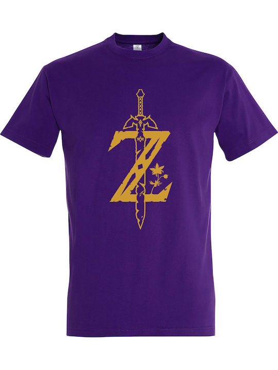 The Legend of Zelda Sword T-shirt Μωβ Βαμβακερό