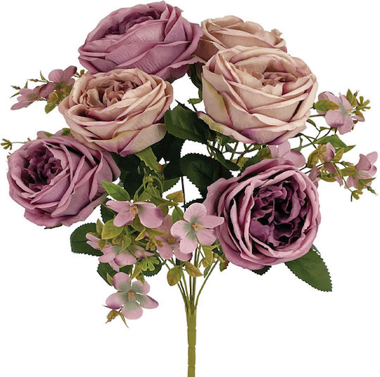 Flieder Pastell Rosenknospenstrauß H45cm 12/48box 00-00008-2
