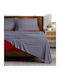 Lino Home Sheet Sets Queen 240x260cm. Doble Grey-red 4pcs