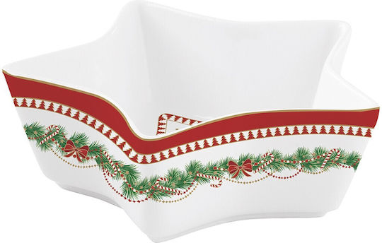 Easylife Christmas Bowl Porcelain Multicolour L35xW15cm.