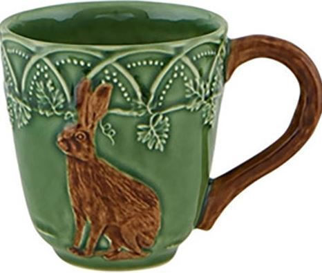 Bordallo Pinheiro Christmas Mug Ceramic Green L14xW10cm.