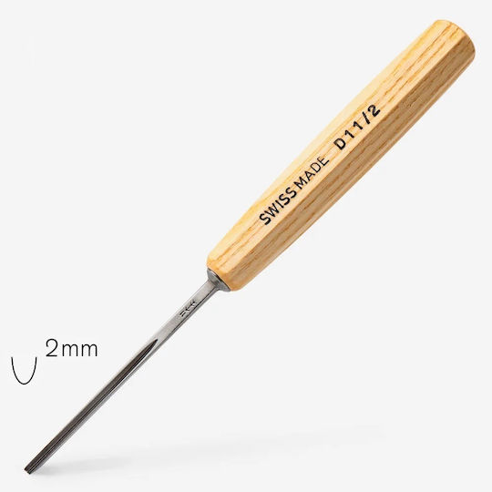 Pfeil Hollow Chisel 2mm with Wooden Handle