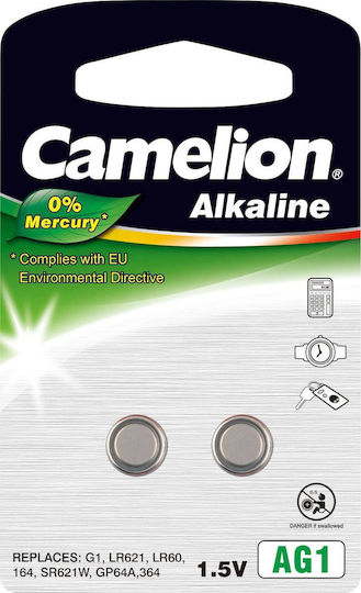 Camelion Ag1 Lr60 Lr621 364 Alkaline Buttoncell 2 Pc S