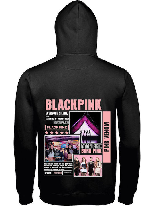 Kinder-Sweatshirt mit Kapuze und Taschen Black Blackpink Born Pink Pink Venom Black Pink