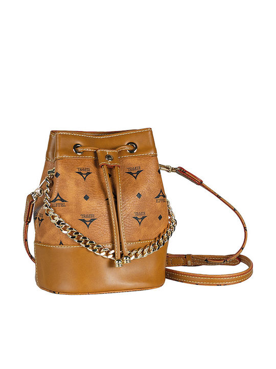 La tour Eiffel Women's Camel Drawstring Bag