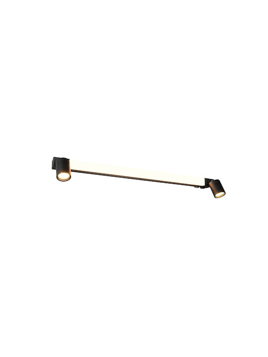 Trio Lighting Модерен Осветително тяло За баня с фасунга GU10 Черен 90x18см.