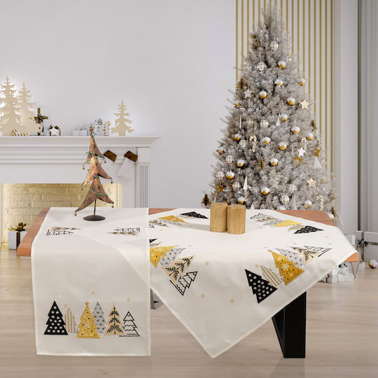 Ilis Home Christmas Tablecloth Square White L85xW85cm.