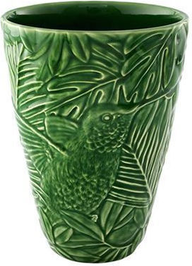 Bordallo Pinheiro Ceramic Green Vase 15xH20cm
