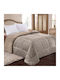 Adam Home Duvet Cover with Microfiber Filling Semi-double 180x240cm (805) Taupe 740 GSMGsm