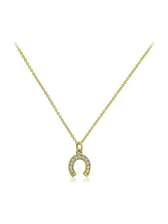 Atofio Kosmima Charm Bogen aus Gold 9 K mit Zirkon