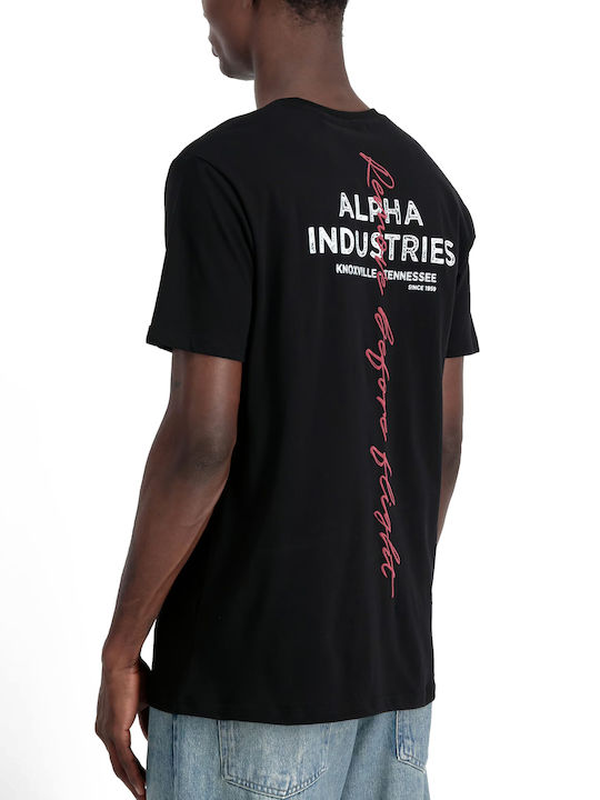 Alpha Industries T-shirt Μαύρο